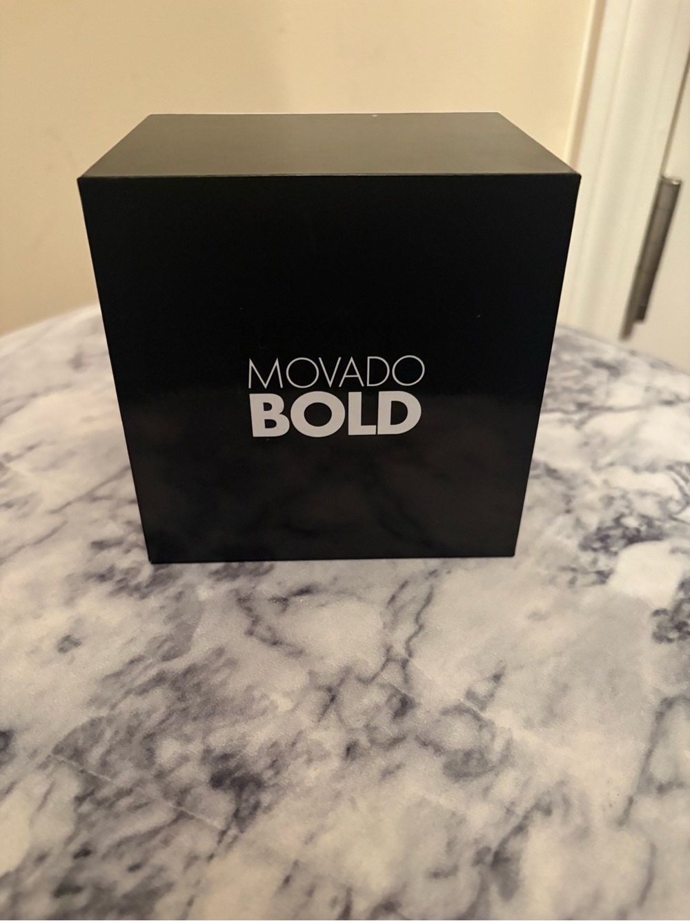 Movado Black Bold Presentation Box with White Logo